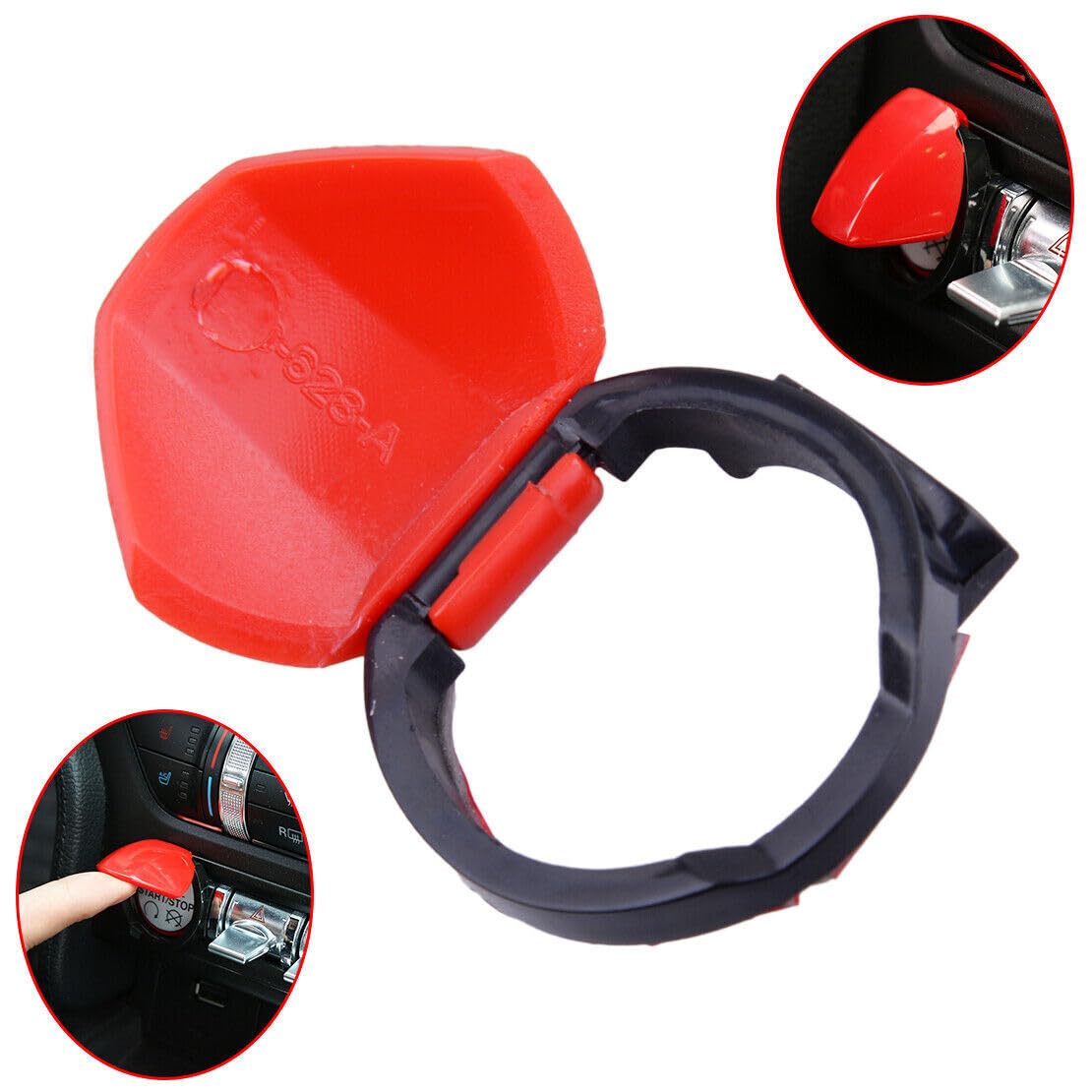 ya 6 8.14 ABS Button Switch Start Instant Cover Decorative Cap for Ford Mustang 2015-2017