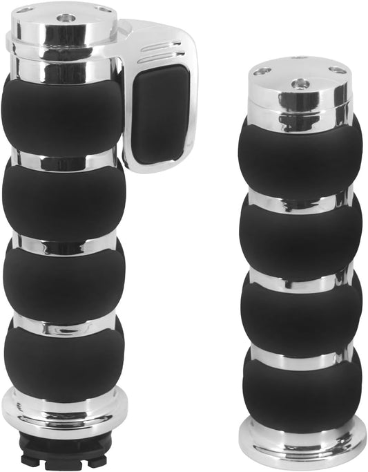 ya 11 9.14 baidiChrome 1 Hand Grips w/Throttle Assist for Harley Touring Street Road Glide 96-07