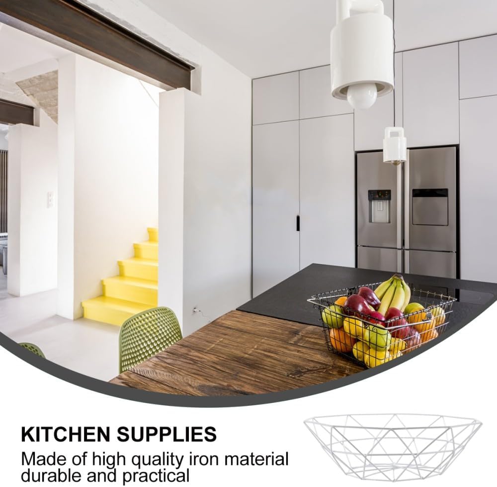 ya 26 10.21 baidi Iron Fruit Plate Vegetable Stora Basket Countertop Multi-Purpose Drain