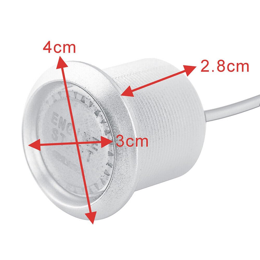 ya 8 8.24 baidi Auto Motor LED Startknopf Druckschalter, Drucktaster Z¨¹ndung Starter Universell