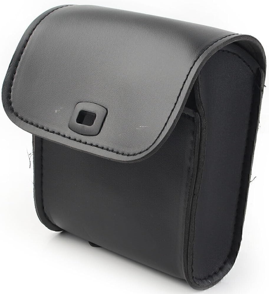ya 11 9.14 baidi1x Motorcycle Saddle Luggage Pu Leather Side Tool Bag Storage Universal Black