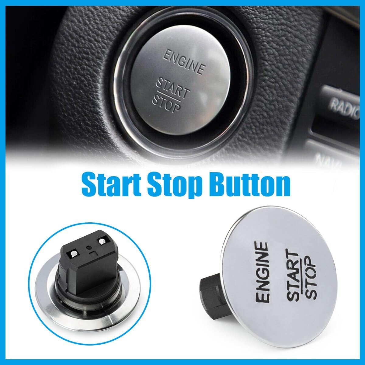 ya 9 10.24 1X 2215450714 for Mercedes-Benz Start Stop Push to Go Button Switch Keyless NEW