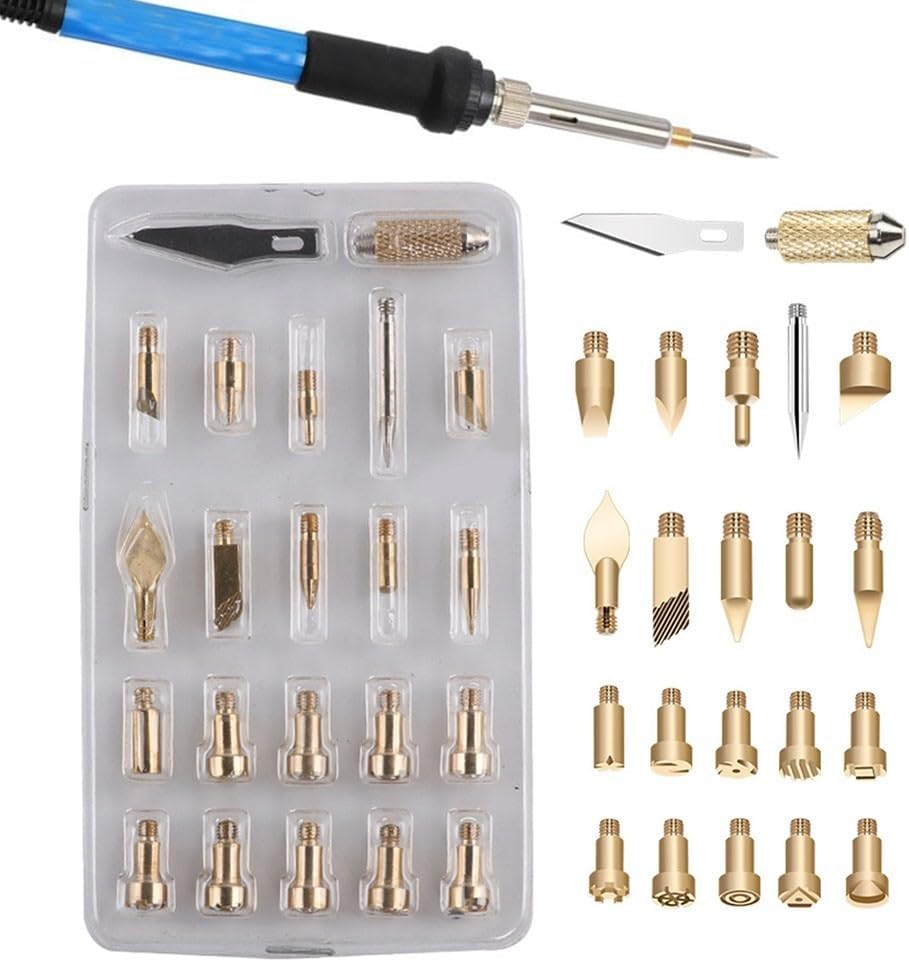 ya 28 10.13 baidi 23pcs Soldering Iron Tips Wood Burning Pen Art Leather Engraving