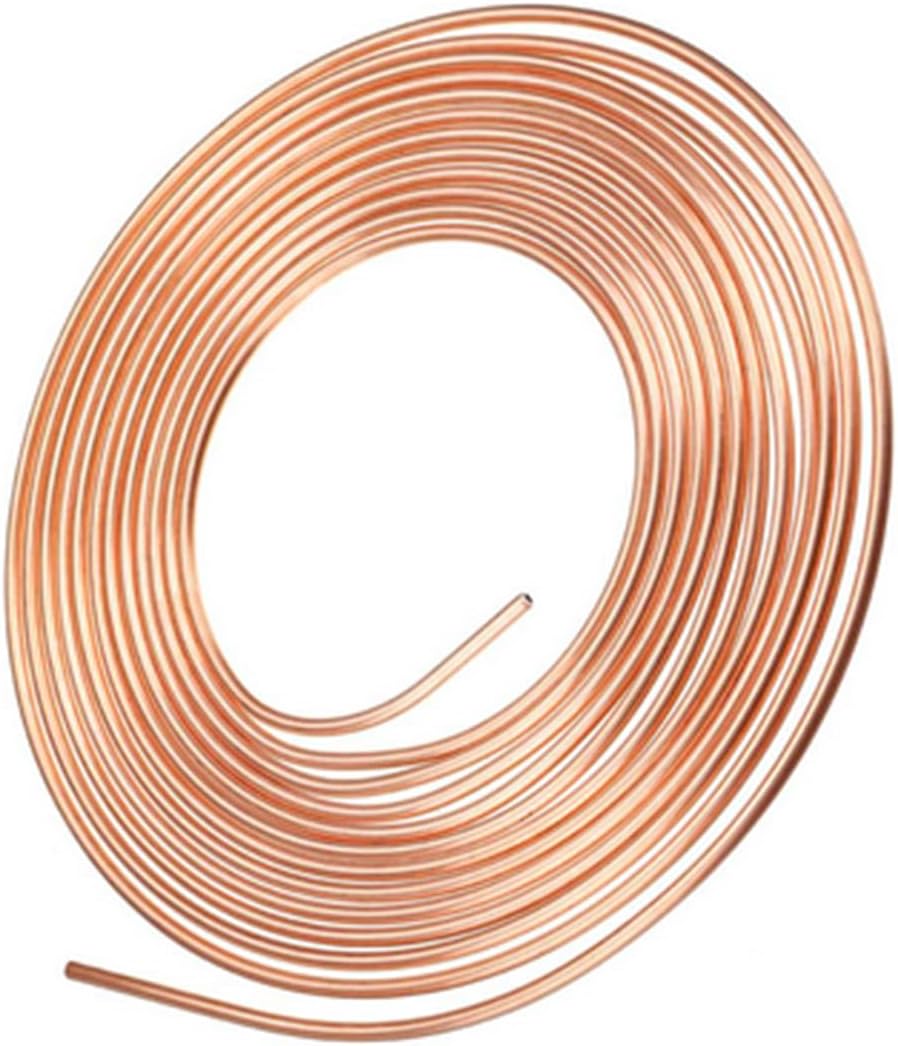 ya 10 9.16 baidi Copper Nickel Brake Line Tubing Kit 3/16 OD 25 Foot Coil Roll W/Fittings