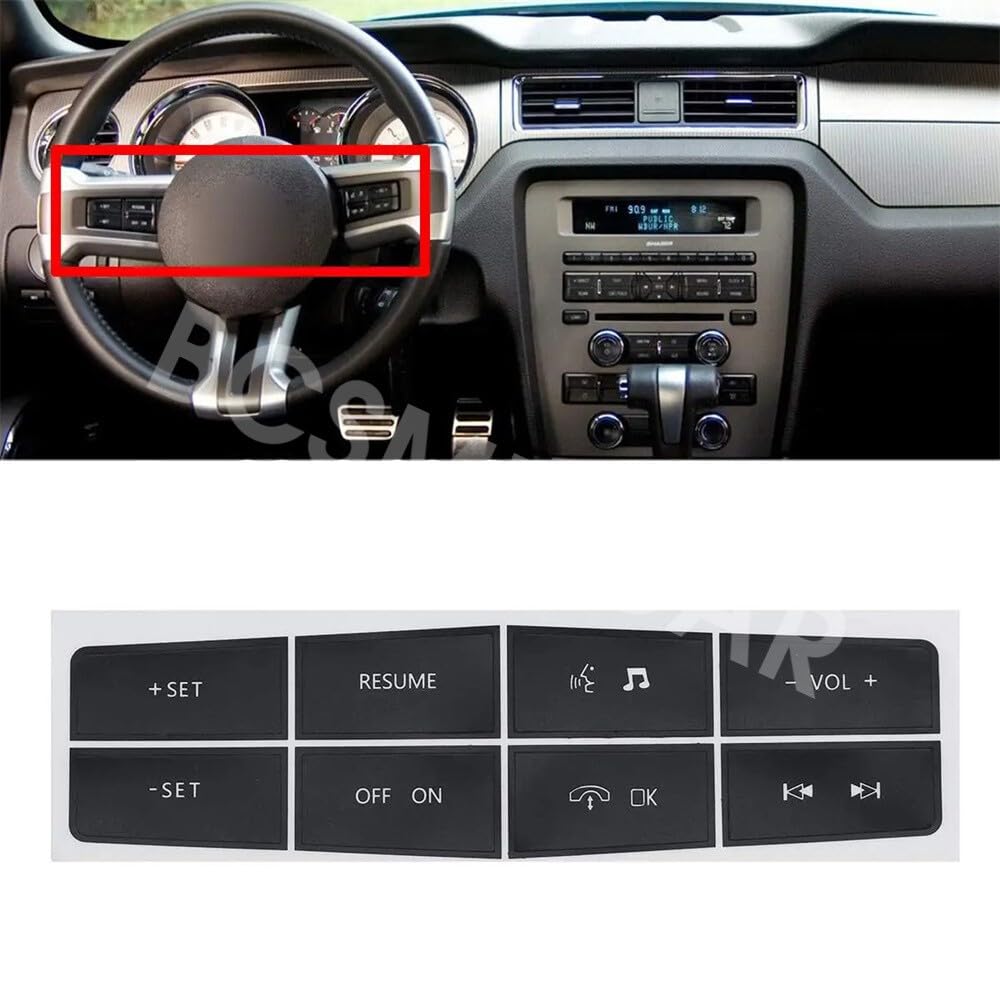 ya 13 9.15 baidi Fit for Ford for Mustang 2010-2012 Car Steering Wheel Switch Control Button Stickers