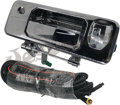 ya 10 9.16 baidi Chrome Tailgate Handle w/Camera & Keyhole for Toyota Tundra 2014-21 Tacoma 16-21