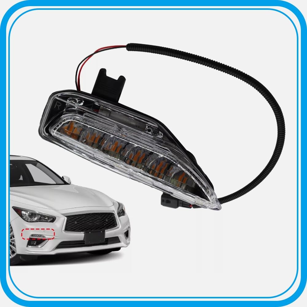 ya 11 9.14 baidiFITS for Infiniti Q50 RIGHT PASSENGER SIDE TURN SIGNAL LIGHT LAMP BUMPER