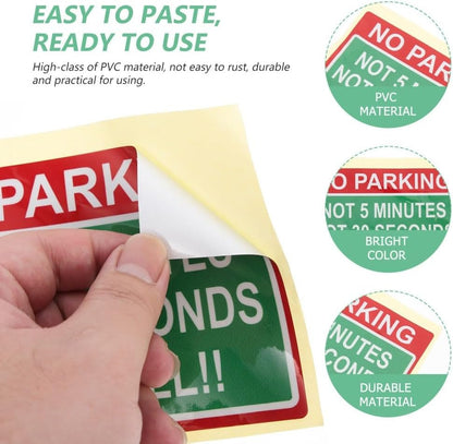 ya 5 8.24 baidi 4 pcs Creative Car Signs No Parking Safety Warnings Notice