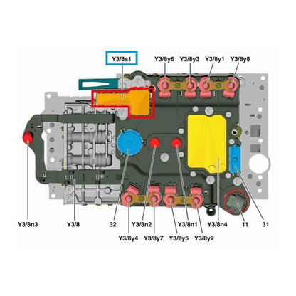 ya 5 8.10 Y3/8s1 Transmission Control Module Sensor Fits Mercedes 7G 722.9 TCU TCM VGS3