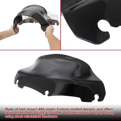 ya 23 10.7 baidi 9 Wave Windshield Windscreen Black for Harley Touring FLHTK FLHX FLHT 2014-2024a