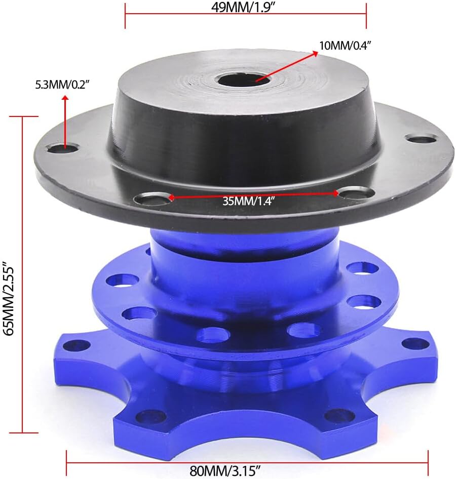 ya 10 9.16 zhengce Sports Steering Wheel Quick Release Snap Off Boss Kit Hub Adapter Blue Univ