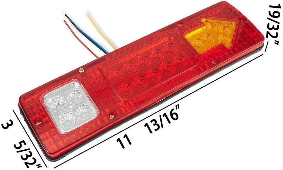 ya 4 8.10 19 LED beam replacement for car rear taillight brake turn signal reverse light 12V