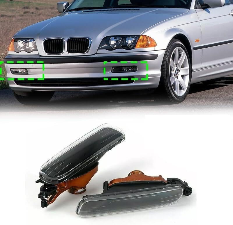 ya 9 10.24 1 Pair Front Fog Lamp Bumper Light Without bulbs For 1999-2001 for BMW E46 323i