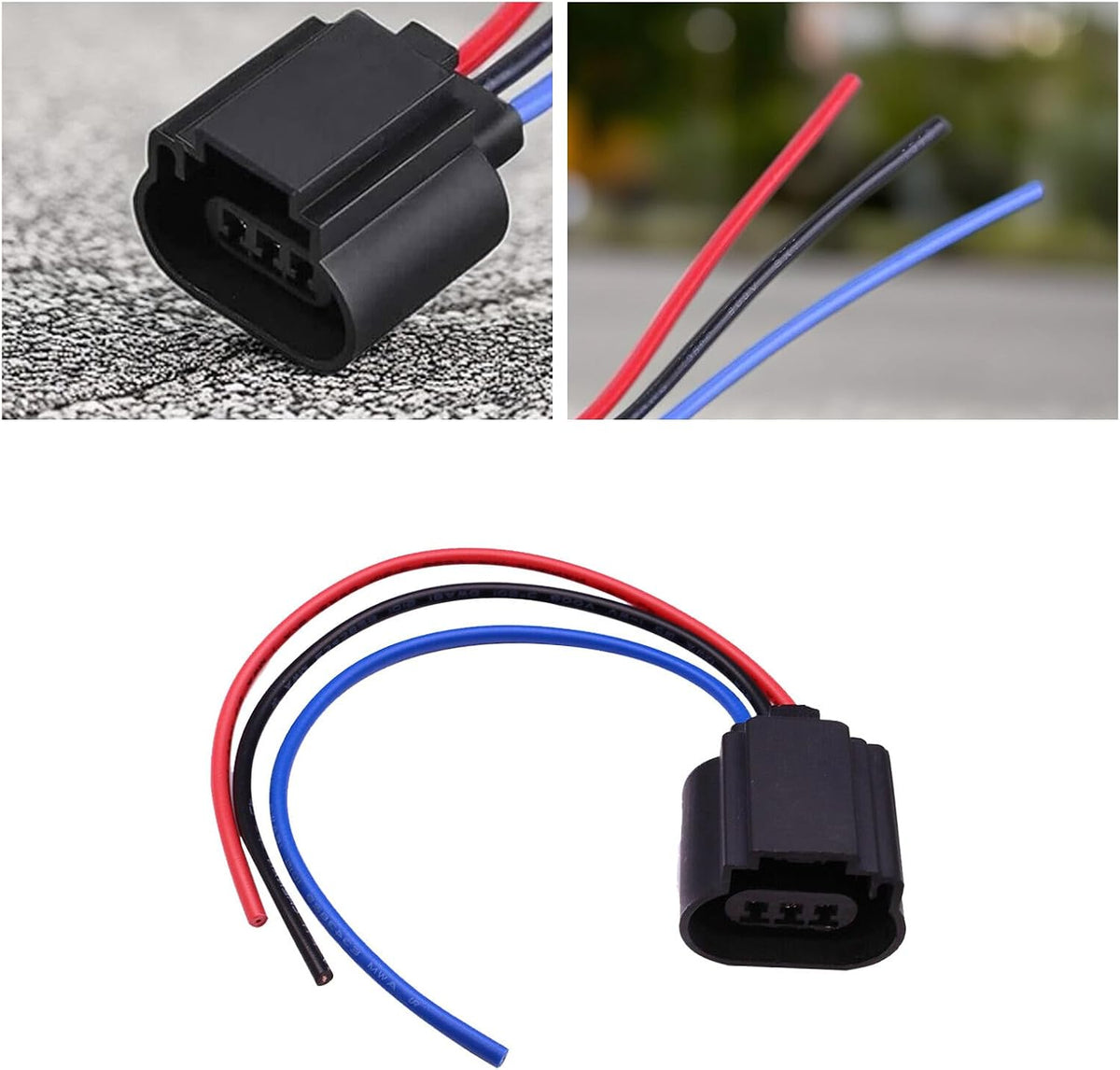 ya 13 9.15 baidi Two Harness Head Light Bulb Plug Repair Socket Wire Pigtail Female P 9008 H13 q4