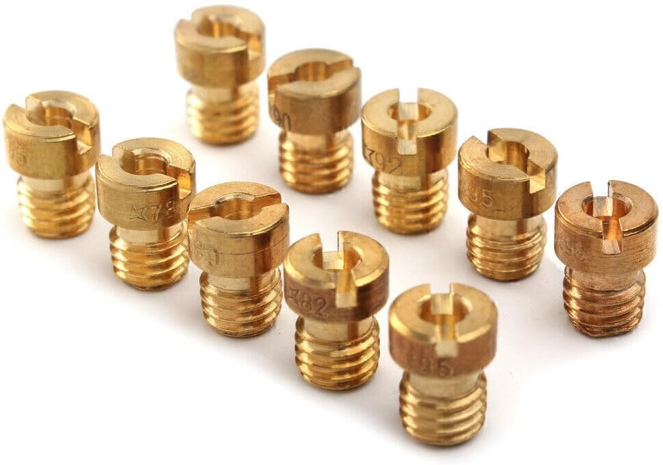 ya 2 8.15 75-98 Carb Carburettor Main Jets Nozzle Set 5MM Gold For Dellorto Carburetor