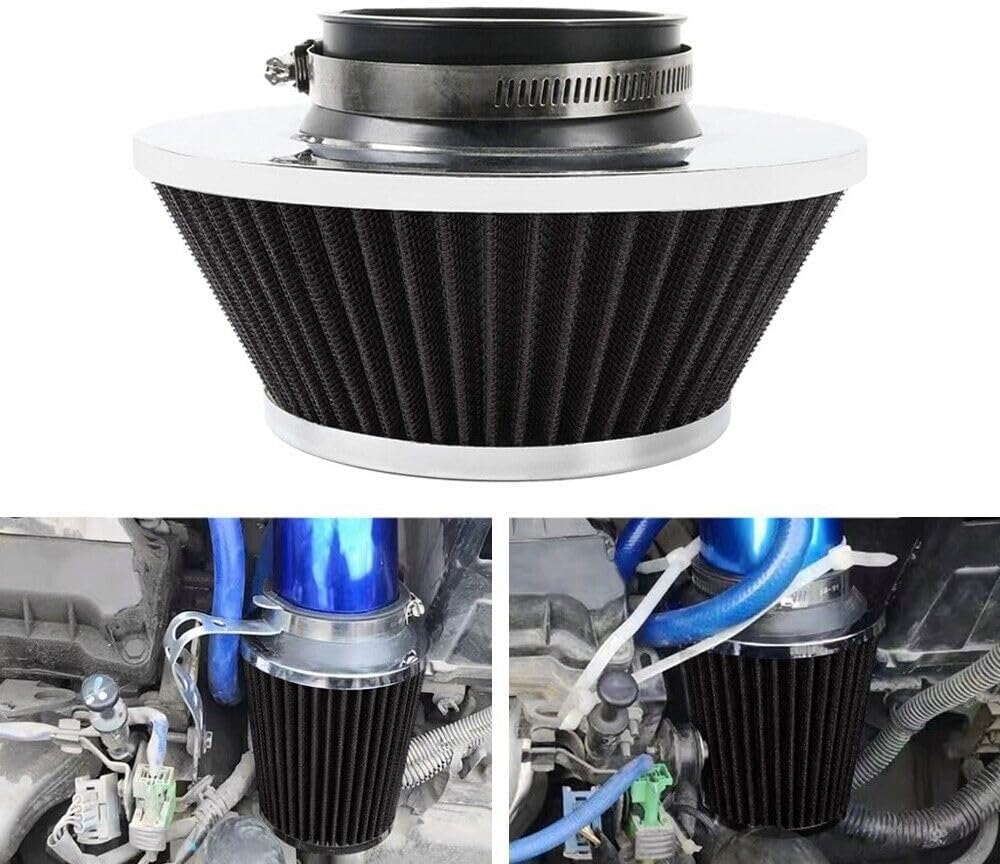 ya 13 9.15 baidi 3 76mm Mushroom Head High Flow Dry Air Filter Cold Air Intake Black Air Filter