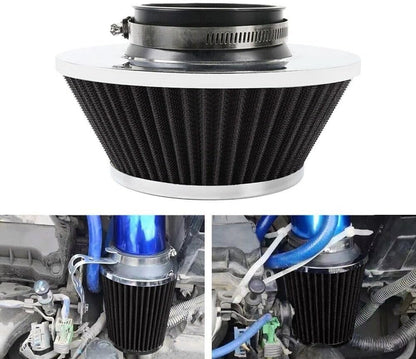 ya 13 9.15 baidi 3 76mm Mushroom Head High Flow Dry Air Filter Cold Air Intake Black Air Filter