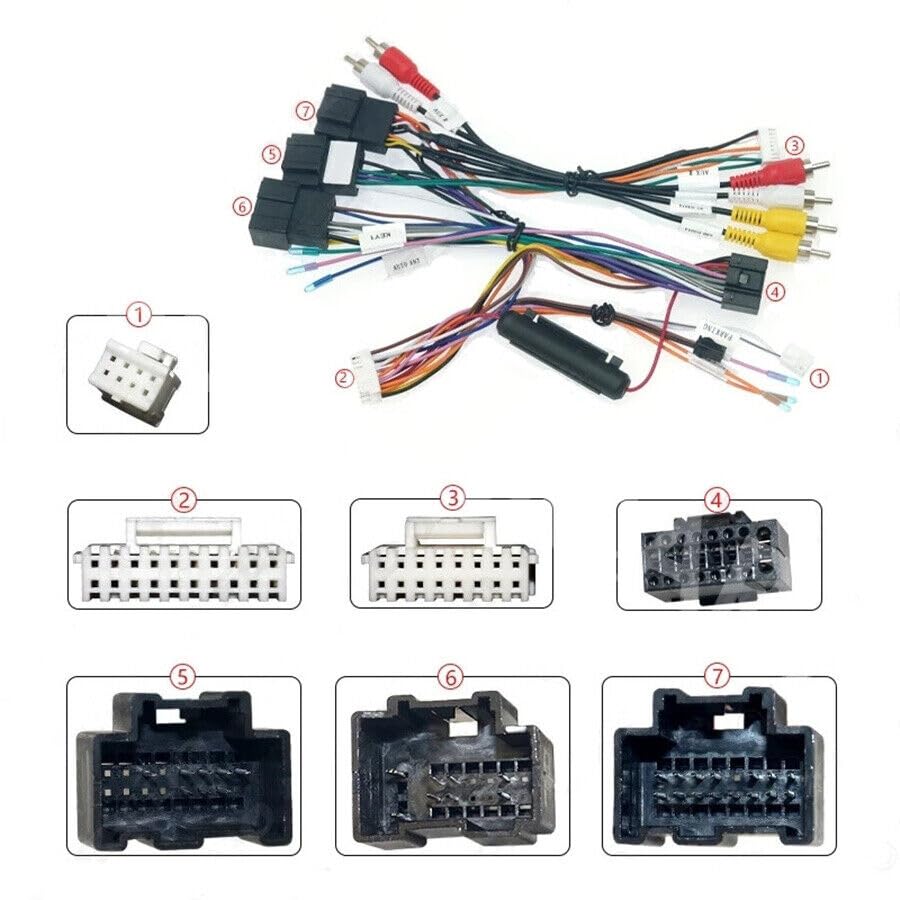 ya 6 8.24 baidi 16pin Car Stereo Harness Power Cable W/Canbus Box Fit for GMC Sierra 2010-2014