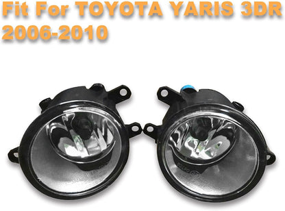 ya 4 8.10 Front Bumper Clear Driving Fog Lights Lamps for Toyota Yaris 3 Door 2006-2010