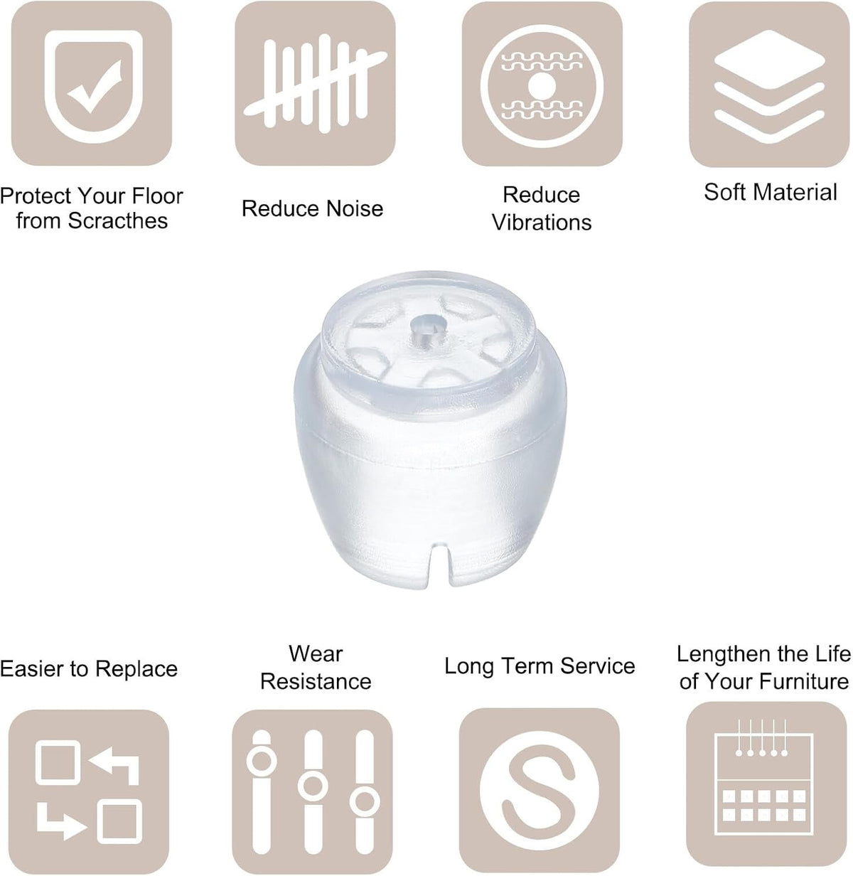 ya 26 10.21 baidi Chair Leg Floor Protectors, 16Pcs 17mm(0.67) PVC Chair Leg Cover Caps
