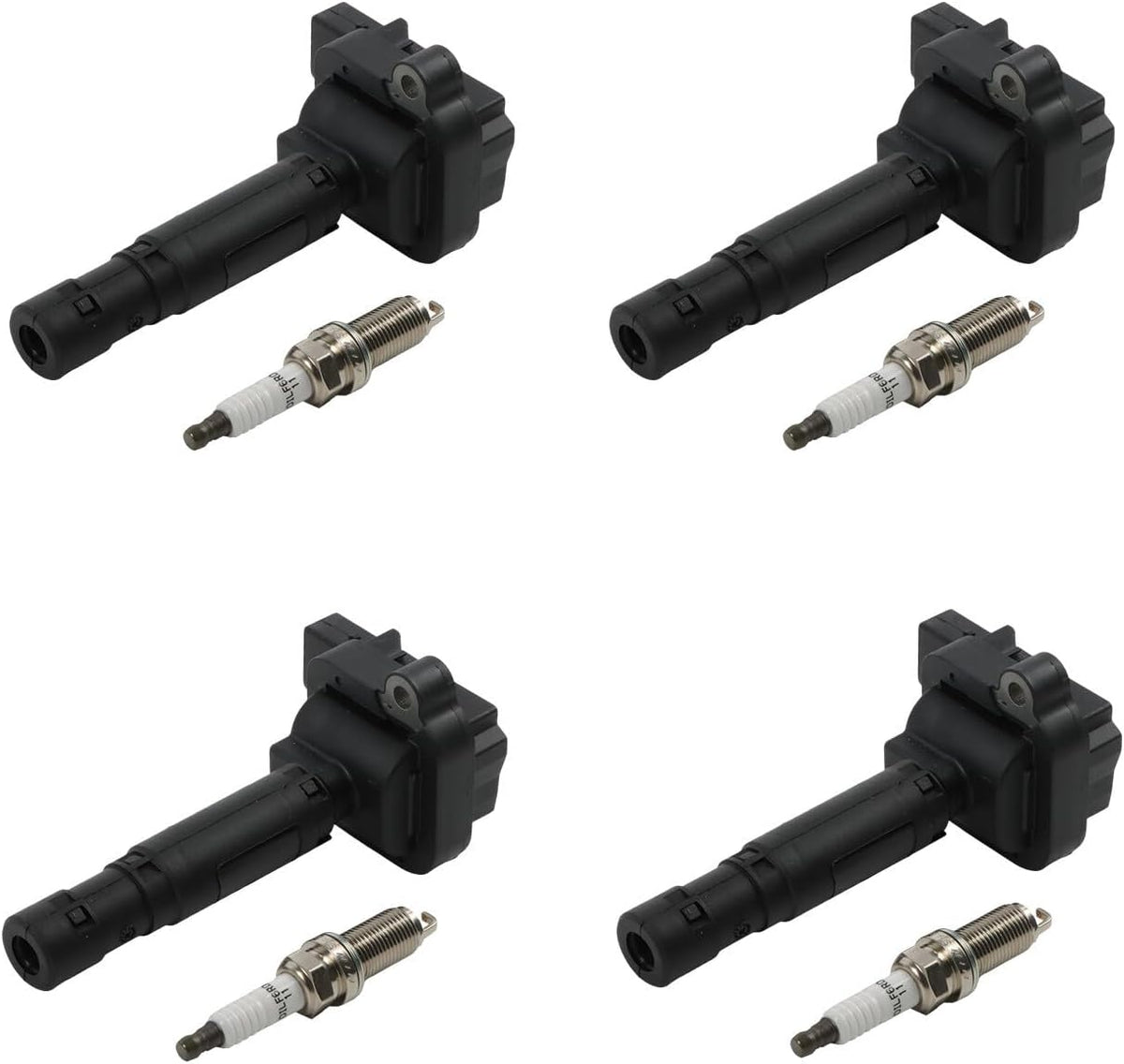ya 9 10.24 4X Ignition Coils & 4X Spark Plugs for Mercedes-benz C230 Kompressor UF555