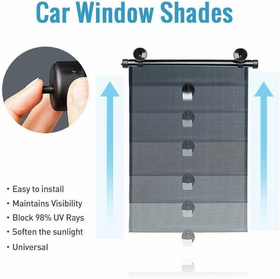 ya 11 9.14 baidi2-Pack Retractable car Side Window Baby Sunshade roll Cover 50 * 50cm-