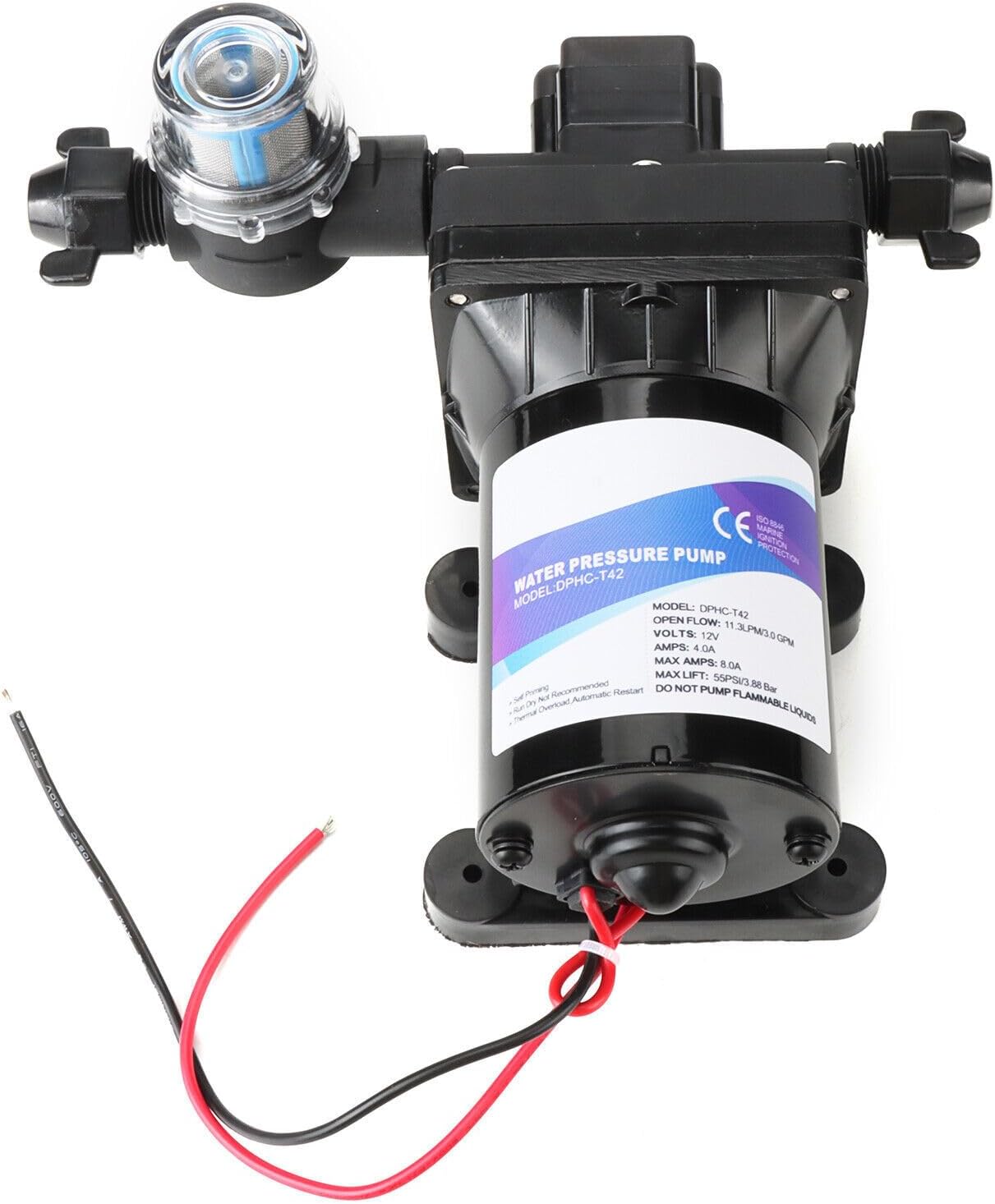 ya 6 8.24 baidi 1PC For Camper Shurflo 12V 3 GPM 4008-101-A65 Water Pump New