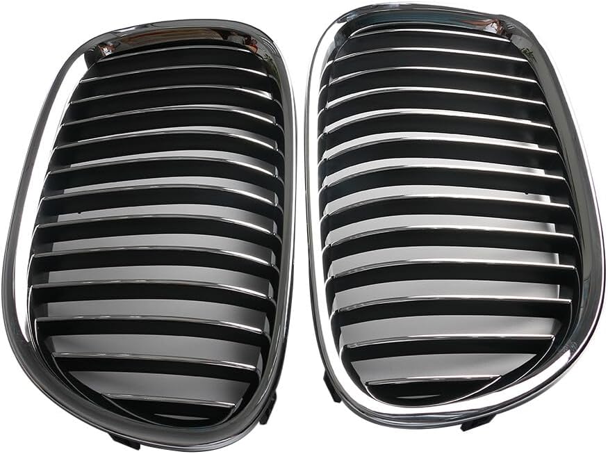 ya 2 8.15 Pair Front Bumper Grille Chrome for 09-14 for BMW 7-Series 51117184151 & 51117184152