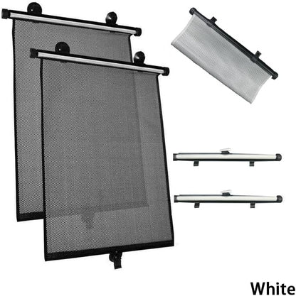 ya 11 9.14 baidi2Pcs Retractable Car Auto Side Window Baby Sun Shade Shield Roll Cover 55 * 50CM