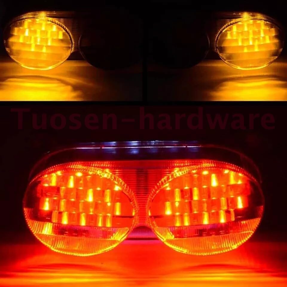ya 4 8.24 baidi Smoke LED Tail Brake Turn Signal Light for Kawasaki ZR7S ZX6R ZX9R ZZR600
