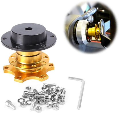 ya 4 8.14 1x Steering Wheel Quick Release Snap Off Hub Adapter for Sparco Momo Gold