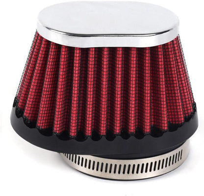 ya 5 8.10 Red 55mm/2.17 Air Filter Cleaner Round Tapered Replacement For Motorcycle/Car