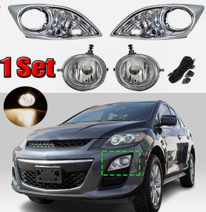 ya 7 8.24 baidi Front fog lamp fog lamp driving lamp with wire kit for Mazda CX-7 2010 2011 2012