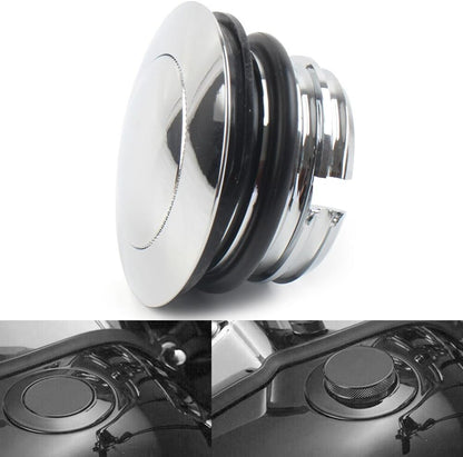ya 4 8.10 1x Fit Harley 1982-2017 Motorcycle Left Hand Thread Fuel Tank Gas Cap Cover