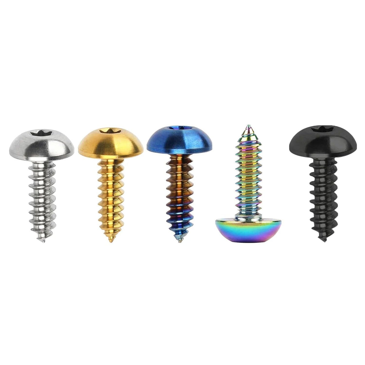 ya 16 10.20 baidi M4 M5 M6 Titanium Bolt Self Tapping Screws Torx Head 15 17 20 25mm Fastener 6pcs-1