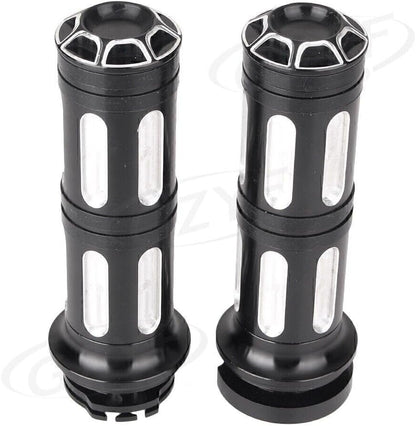 ya 6 8.24 baidi 2X CNC 1 Handlebar Hand Grips for Harley Touring Road Street Glide 1996-2007