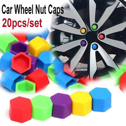 ya 10 9.16 baidi 20pcs Silicone 21mm Car Wheel Nut Lug Dust Cover Cap Protector Hub Screw Rim