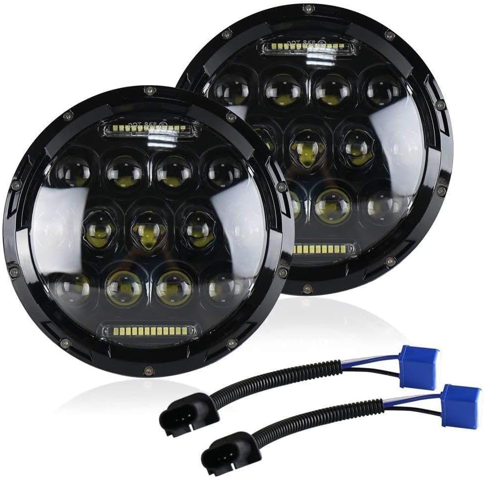 ya 14 9.20 zhengce For FJ Cruiser 2007-2014 7 Projector Round LED Headlight Combination High/-1