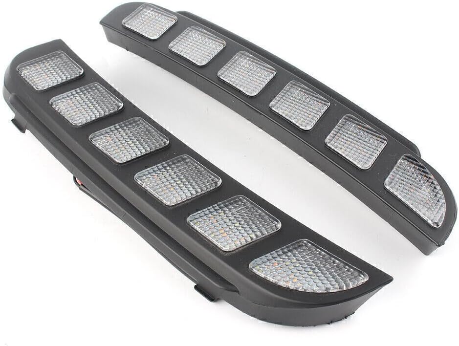 ya 10 9.16 zhengce 2X LED Daytime Running Fog Lights Signal Lamp DRL for Ford Explorer 2016-20