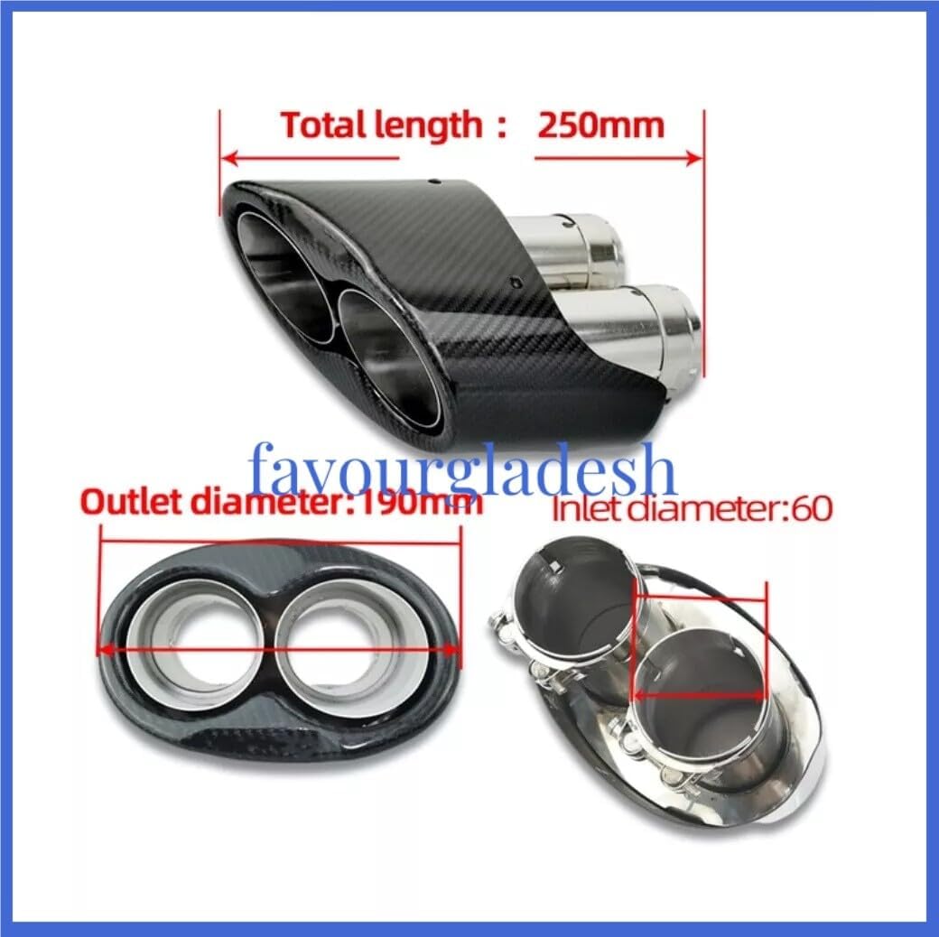 ya 6 8.24 baidi 1 pair of Akrapovic carbon fiber tips for Audi RS3 RS4 RS5 RS6 A3 for A4 A5 A6