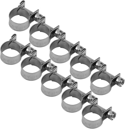 ya 26 10.21 baidi 10pcs 13mm-15mm Stainless Steel Fuel Line Pipe Hose Clamp Clip Tools