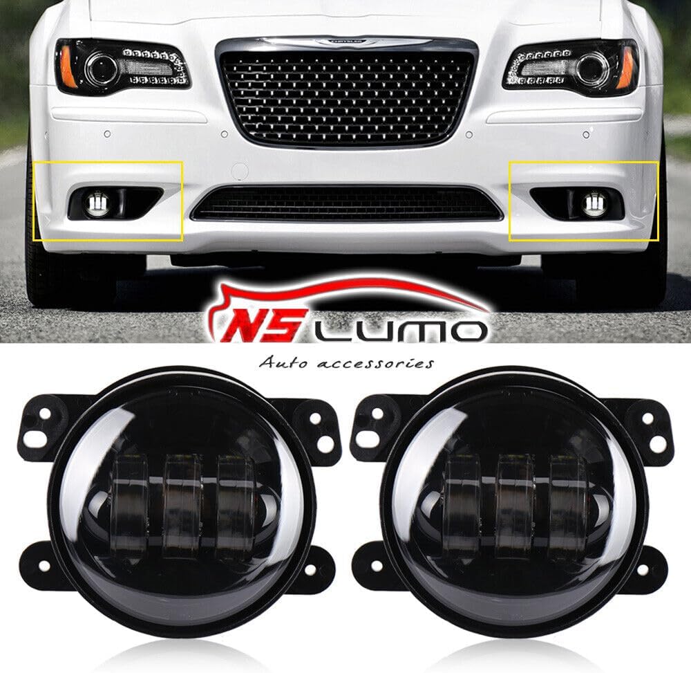 ya 4 8.10 4 Inch LED Fog Lights for 2005-2011 for Chrysler 300 PT for Dodge Journey Magnum for Charger 2 pcs 