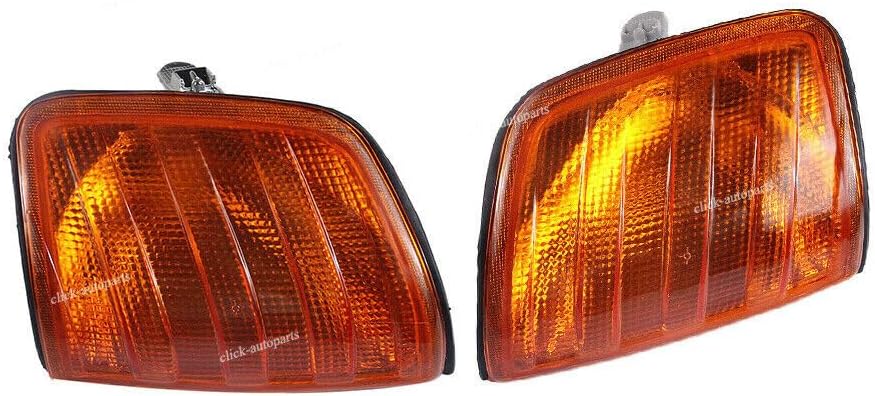 ya 6 8.24 baidi Pair Front LH&RH Amber Turn Indicator Signal Light Fits for Benz E-Class W124 E300