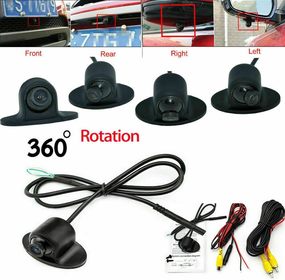 ya 5 8.24 baidi 360 Degree Car Rear View Camera Reversing Backup Camera Night Vision Waterproof