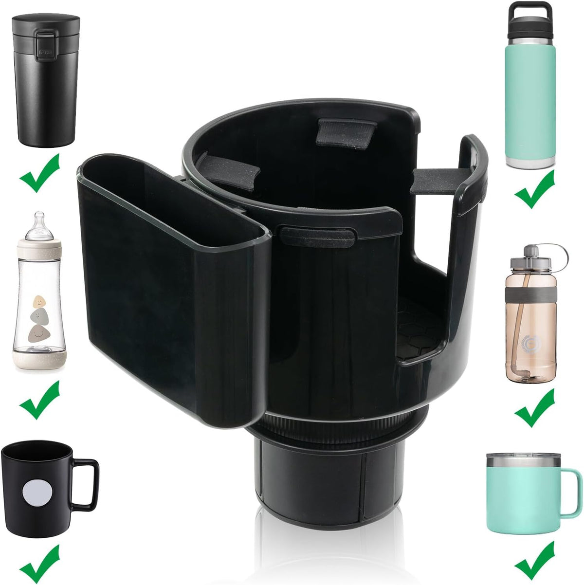 ya 6 8.14 Universal Car Cup Holder Adapter Expander for Large Bottles Mugs Multifunctional