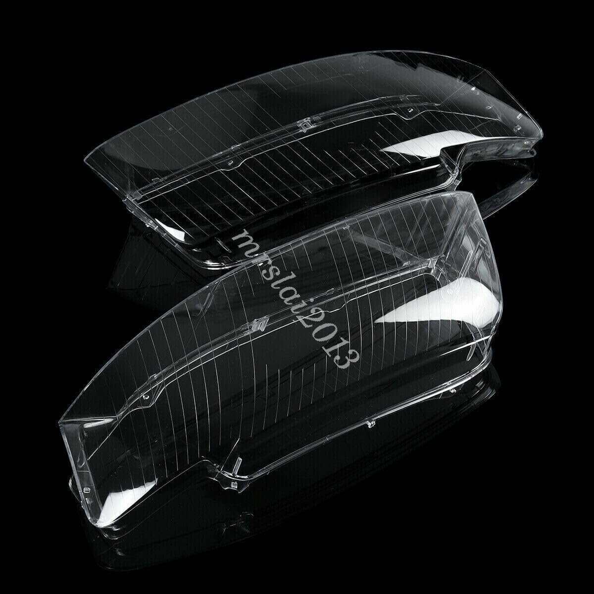 ya 9 10.24 Pair for Audi for A4 B6 2002-2005 Headlight Headlamp Clear Lens Cover Left + Right