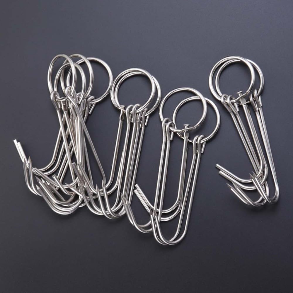 ya 26 10.21 baidi 6 Pcs Bbq Grill Accessories Hook Meat Hanging Rail Hanger Hooks for Drying