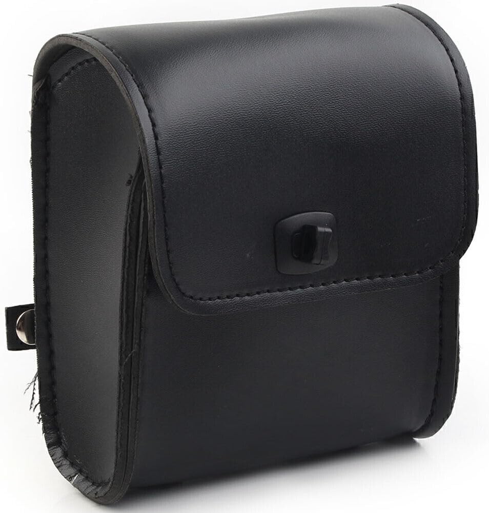ya 11 9.14 baidi1x Universal Black Motorcycle Saddle Luggage Pu Leather Side Tool Bag Storage