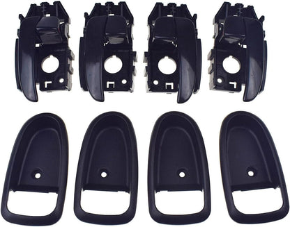 ya 4 8.24 baidi for Hyundai for Elantra 2001-2006 Interior Door Handle and Fender Trim Black 4-Piece Set 