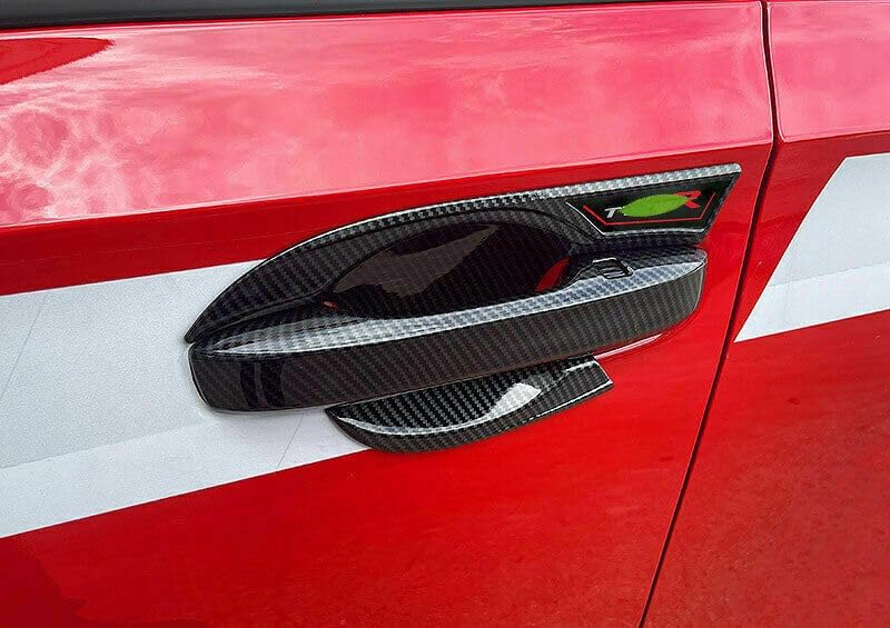 ya 2 8.15 4 Pack for Honda Civic No. 11 2022-2023 Carbon Fiber ABS Exterior Door Bowl Cover Trim 